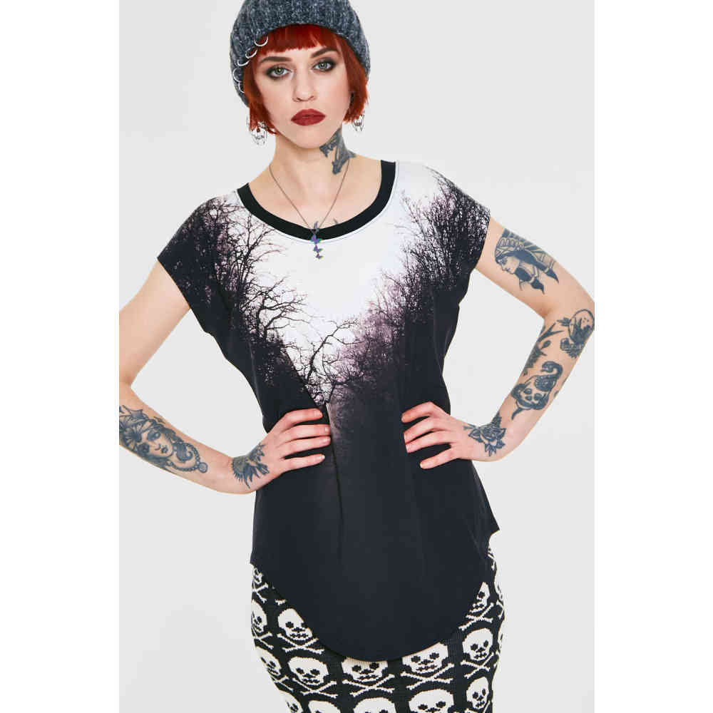Jawbreaker - Spooky Woods Baggy Lange top - Zwart